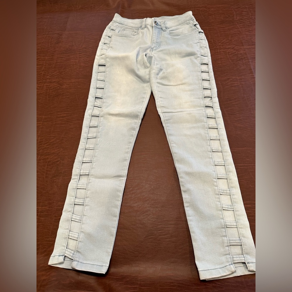 Venus Light Blue Jeans with Holes Down the Sides